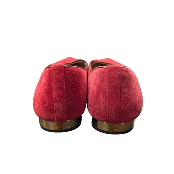 Tory Burch Red Suede Pointed Toe Flats Womens Size 7.5M - Picture 8 of 10